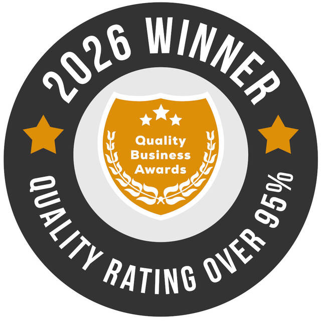 2026 Quality Business Awards Winner — Quality Rating Over 95%